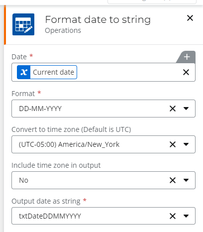 NWC Scheduled Start Workflow - Run 1st day of month - Format date to string